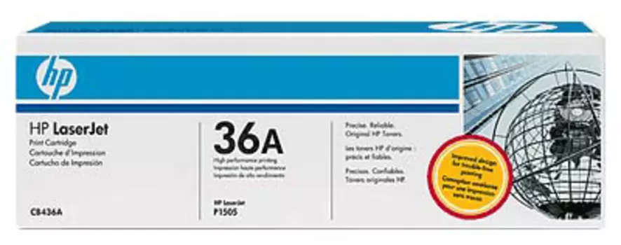 Картридж HP 36A CB436AF для принтера LaserJet P1505/M1120/1522 black,2,000 страниц двойной