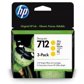 Картридж HP 712 3ED79A для DJ T230/T630/T650/Studio, желтые, тройная упаковка 3ED69A (3*29мл)