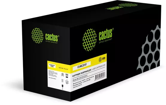 Картридж лазерный Cactus 842562 CS-IMC2510Y желтый (18000стр.) для Ricoh IM C2510/C2010 с чипом