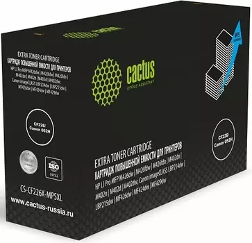 Картридж лазерный Cactus CS-CF226X-MPSXL CF226/Canon 052H черный (15000стр.) для HP LJ Pro MFP M426dw/M426fdw/M426fdn/M402dn/M402n/M402d/M402dw; Canon