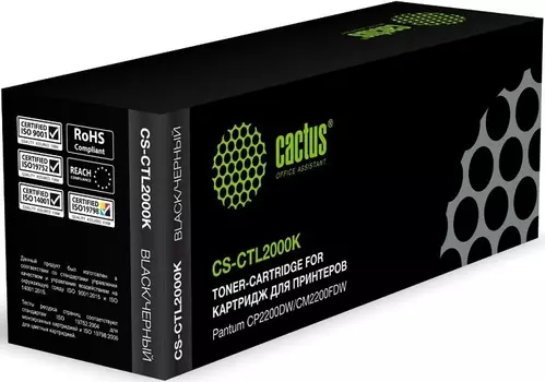Картридж лазерный Cactus CS-CTL2000K черный (1500стр.) для Pantum CP2200DW/CM2200FDW
