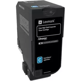 Картридж Lexmark 74C5HCE с тонером голубого цвета высокой емкости для организаций (12 000 стр.) для