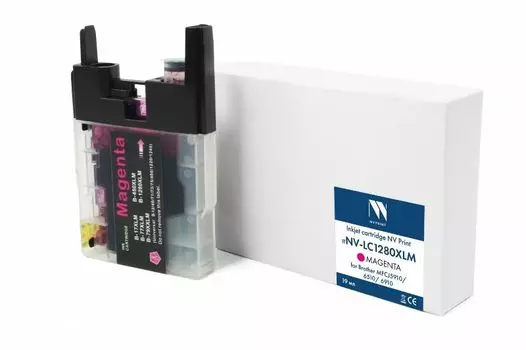 Картридж NVP NV-LC1280XLM струйный LC-1280XLM Magenta для Brother MFCJ5910/6510/6910 (19 мл) совместимый