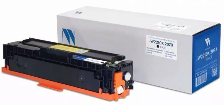Картридж NVP NV-W2210X-207X-Bk для HP Color LaserJet M255/M282/M283 (3150k) до версии fw20220729, black