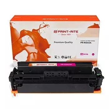 Картридж Print-Rite PR-W2033A лазерный TFHBKRMPU1J W2033A пурпурный (2100стр.) для HP Color LaserJet M454dn Pro/479