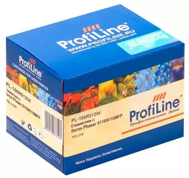 Картридж ProfiLine PL_106R01204_Y для принтеров Xerox Phaser 6110/6110MFP/6110B/6110MFP/B/6110MFP/S/6110MFP/X/6110N Yellow 1000 копий