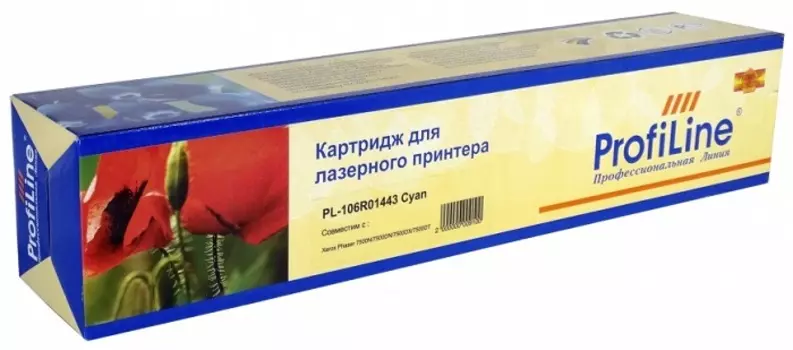 Картридж ProfiLine PL_106R01443_С для принтеров Xerox Phaser 7500/7500DN/7500DT/7500DX/7500N Cyan 17800 копий