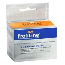 Картридж ProfiLine PL-C8767HE-Bk №130 для принтеров HP PS2613/2713/8153/8453/K7103 Black пигмент ProfiLine