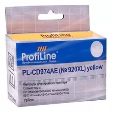 Картридж ProfiLine PL-CD974AE-Y №920XL для принтеров HP officejet 6000/6500/7000 Yellow водн ProfiLine