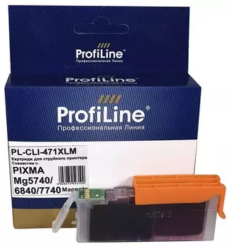 Картридж ProfiLine PL_CLI-471 XLM_M струйный для принтеров Canon PIXMA MG5740/MG6840/MG7740/TS5040/TS6040/TS8040/TS9040 с чернилами на водной основе M