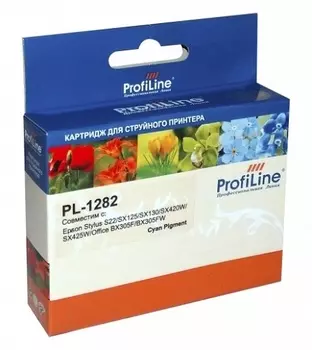 Картридж ProfiLine PL_T1282_C струйный для принтеров Epson Stylus S22/SX125/SX130/SX230/SX235W/SX420W/SX425W/SX430W/SX4356W/SX440W/SX445W/Office BX305