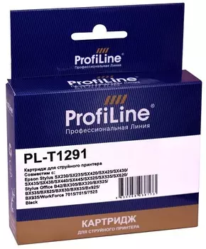 Картридж ProfiLine PL_T1291_BK струйный для принтеров Epson Stylus SX230/SX235/SX420/SX425/SX430/SX435/SX438/SX440/SX445/SX525/SX535/SX620/Stylus Offi
