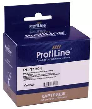 Картридж ProfiLine PL_T1304_Y струйный для принтеров Epson Stylus SX525WD/SX535WD/Stylus Office B42WD/BX625FWD/WorkForce 3520DWF/7015/7515/7525 с черн
