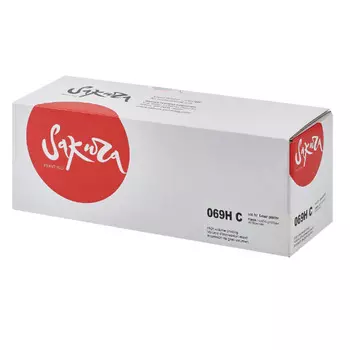 Картридж Sakura 069HC ECO (5097C002) SA069HC-ECO для Сanon I-Sensys LBP673Cdw/MF750C, голубой, 5500к.
