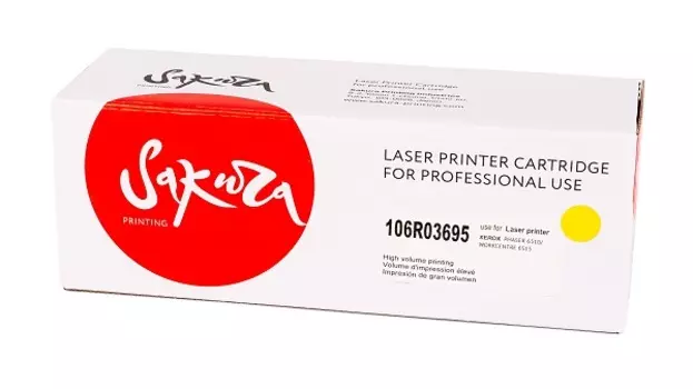 Картридж Sakura SA106R03695 для Xerox Phaser 6510, WC 6515, желтый, 4300 к.