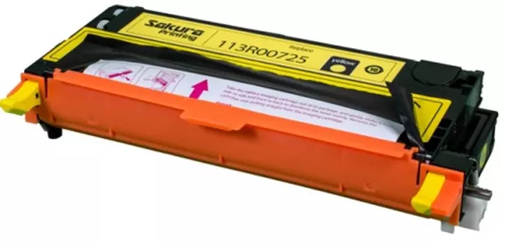 Картридж Sakura SA113R00725 для Xerox P6180, желтый, 6000 к.