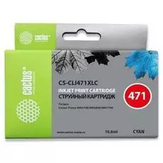 Картридж струйный Cactus CS-CLI471XLC для Canon TS5040/MG5740/MG6840/MG7740 голубой 10.8мл