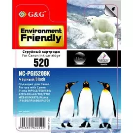 Картридж струйный G&G NC-PGI520BK A0GG2CNCPGI520BK черный для Canon PixmaMP540/550/560/620/630/640/980/990,MX860/870,IP3600/4600/