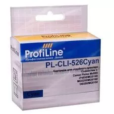 Картридж струйный ProfiLine PL-CLI-526C с чипом для принтеров Canon Pixma IP4850/MG5150/MG5250/MG6150/MG8150 Cyan