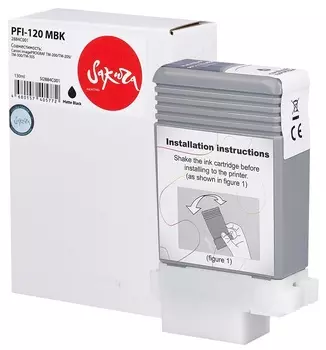 Картридж струйный Sakura 2884C001 (PFI-120 MBK) для Canon imagePROGRAF TM-200/TM-205/TM-300/TM-305,