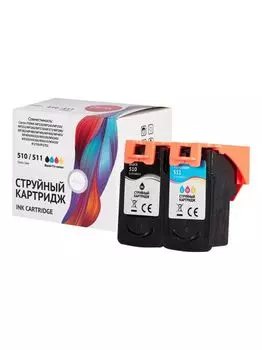 Картридж струйный Sakura 2970B010 (510 Black/511 Color) для Canon PIXMA MP230/MP240/MP250/MP252/MP260/MP270/MP272/MX330/MX340/MX350/MX360/MX410/MX420/