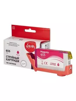 Картридж струйный Sakura CZ111AE (№655 Magenta) для HP Deskjet Ink Advantage 3525/4615/4625/5525/6525, водорастворимый тип чернил, пурпурный, 600 к.