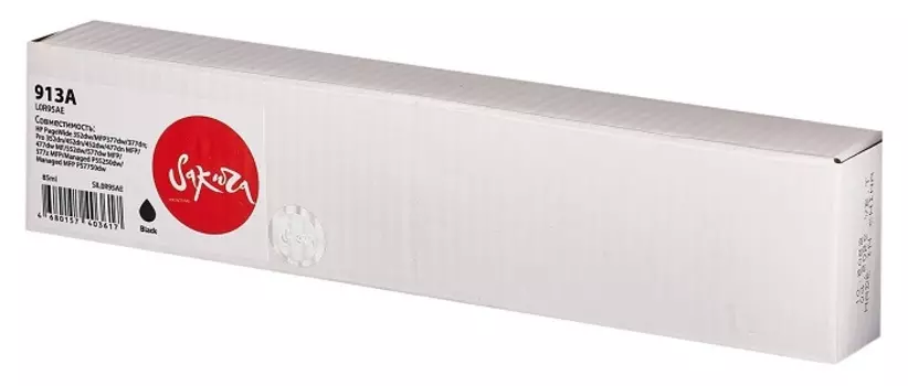 Картридж струйный Sakura L0R95AE (№913A Black) для HP PageWide 352dw/MFP377dw/377dn, Pro 352dn/452dn/452dw/552dw/577dw MFP/577z MFP/Managed P55250dw,