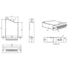 Кассета Hyperline FO-CSS-W120H32-9-1MTPM-12LC-BL волоконно-оптическая, 1xMTP (папа), 120x32 мм, 12LC адаптеров (синий), 12 волокон, OS2, 10Gig
