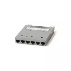 Кассета Hyperline PPTR-CSS-1-6xRJ45-C6A-SH-STL для медных претерминированных решений, 6 экранированн