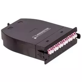 Кассета Lanmaster LAN-MCSB-1M-12LC/OM4 OM4, 12xLC, тип B, низкие потери, черная