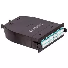 Кассета Lanmaster LAN-MCSB-2M-24LC/OM3 OM3, 24xLC, тип B, низкие потери, черная