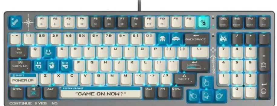 Клавиатура A4Tech Bloody S98 Pixels Blue S98 grey/beige механическая серый/бежевый USB for gamer LED (2027374)