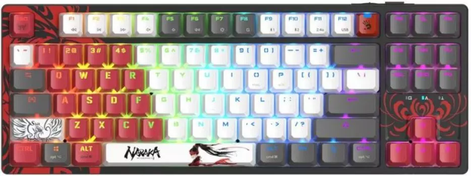 Клавиатура A4Tech Bloody WS87 механическая серый/красный USB for gamer LED 2046725