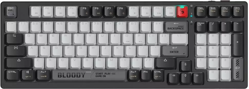 Клавиатура A4Tech Bloody WS98 механическая, черный/белый (2027345)