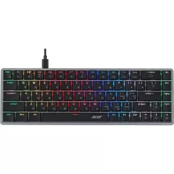 Клавиатура Acer OKW302 ZL.KBDCC.01C механическая, серебристый, USB for gamer LED