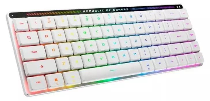 Клавиатура ASUS M603 ROG Falchion RX Low Profile 90MP03EC-BKRA10 проводная/беспроводная, игровая, механическая, Bluetooth, USB, радиоканал, 68 кл, ROG