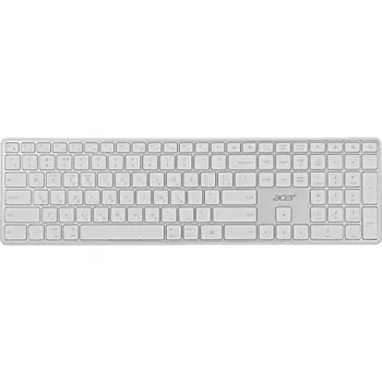Клавиатура беспроводная Acer OKR301 ZL.KBDEE.015 белый/серебристый USB, BT/Radio slim Multimedia