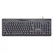 Клавиатура CBR KB 335HM USB, 104 клавиши + 8 мультимедиа клавиш, встроенный 2-портовый USB-хаб, ABS-пластик, длина кабеля 1,5 м