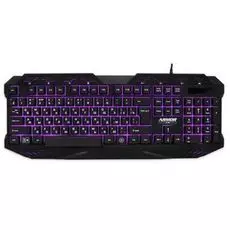 Клавиатура CBR KB 868 Armor USB, 104 стандартных клавиши + 9 доп., 3 цвета подсветки