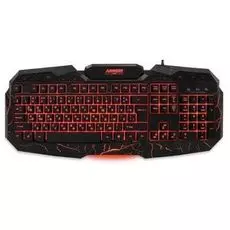 Клавиатура CBR KB 875 Armor USB, 103 стандартные клавиши + 11 дополнительных, подсветка рабочего поля/символов, 3 цвета подсветки, регул. интенсивност