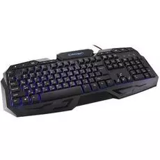 Клавиатура Crown CMKG-100 CM000001537 черная, USB, LED, 114 кнопок-10 мультимедийных, защита от заливания, 1.8 м