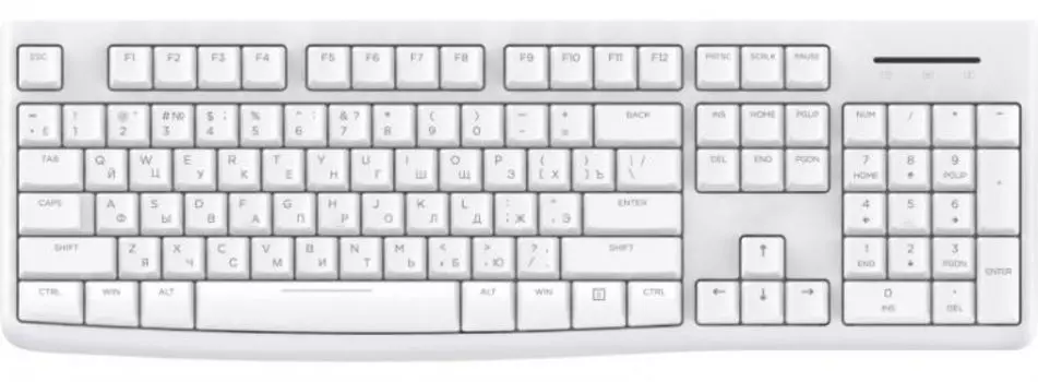 Клавиатура Dareu LK185 White ver2 мембранная, 104 клавиши, EN/RU, 1,8м