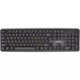 Клавиатура Exegate LY-331 EX263905RUS USB, полноразмерная, 104кл., Enter большой, длина кабеля 1,5м, черная, Color box