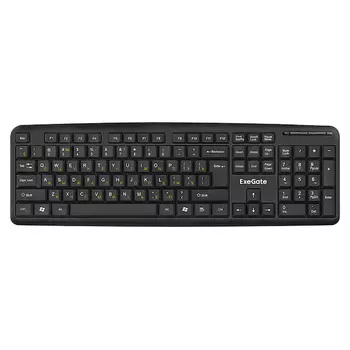 Клавиатура Exegate LY-331L USB, полноразмерная, 104кл., Enter большой, длина кабеля 2м, черная, Color box