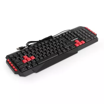 Клавиатура Exegate LY-505M EX296103RUS Multimedia Professional Standard (USB, полноразмерная, влагозащищенная, 114кл., Enter большой, 8 красных клавиш