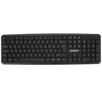 Клавиатура Exegate Professional Standard LY-405 EX287138RUS (USB, полноразмерная, влагозащищенная, 105кл., Enter большой, длина кабеля 1,5м, черная, C