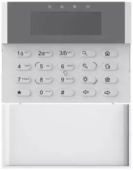 Клавиатура HIKVISION DS-PK1-LRT-HWE проводная с LCD-экраном 80х25 мм, RS-485, встроенный радиоприёмник 868МГц для работы с брелоками