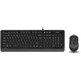 Клавиатура и мышь A4Tech F1010 GREY черно-серые, USB