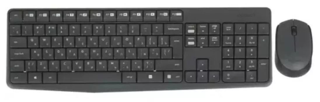 Клавиатура и мышь Logitech MK235 RUS 920-007949 BLACK