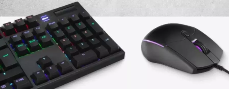 Клавиатура и мышь Lyambda LGK100G-BK механическая клавиатура (LKB100G red switch linear, RGB)+мышь (LM100G 800-3200DPI)